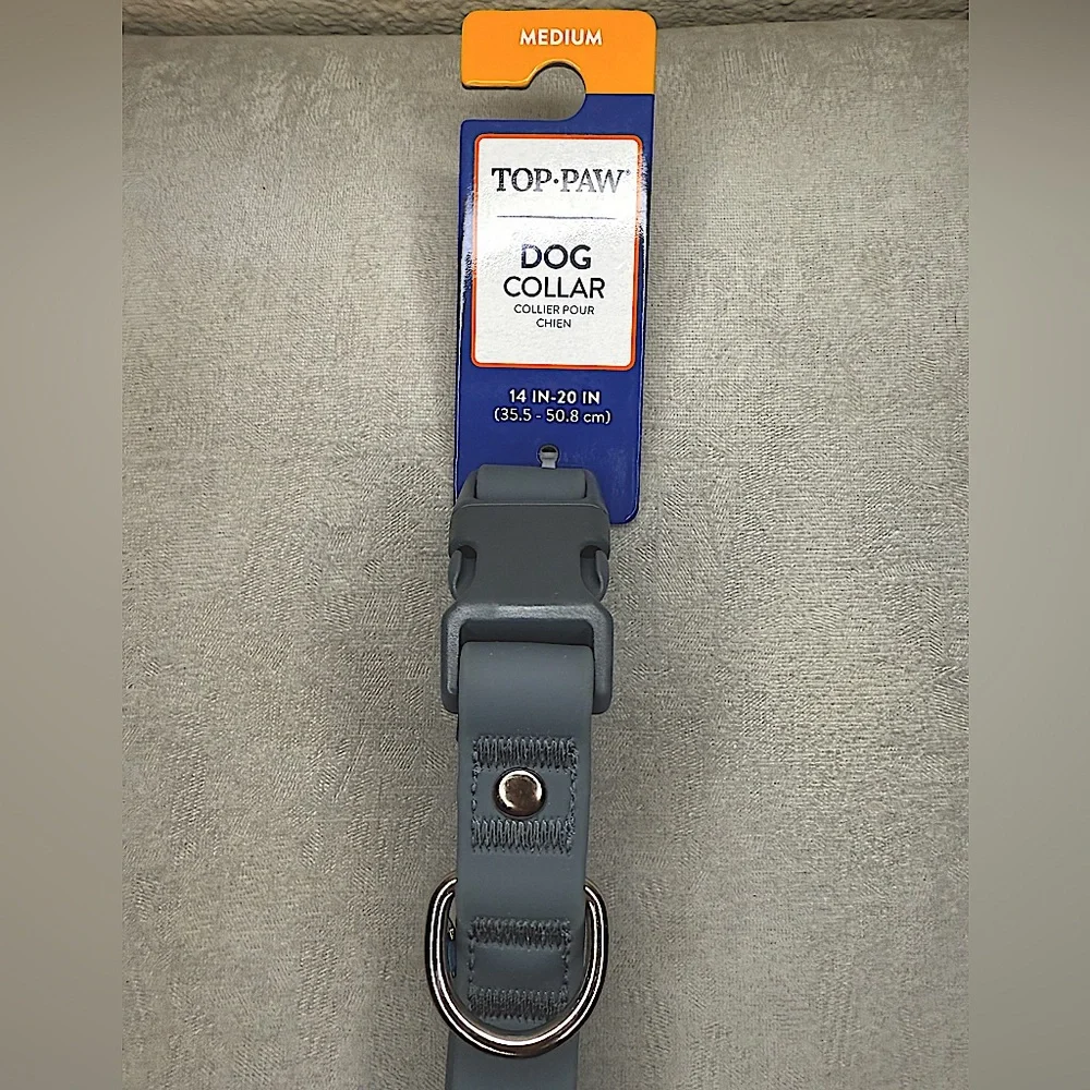 Dog Collar, Slate Blue, Size Medium — Top Paw
